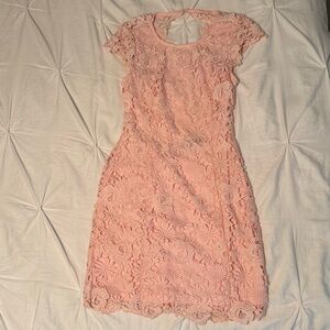 Lulus Mini Dress in Light Pink